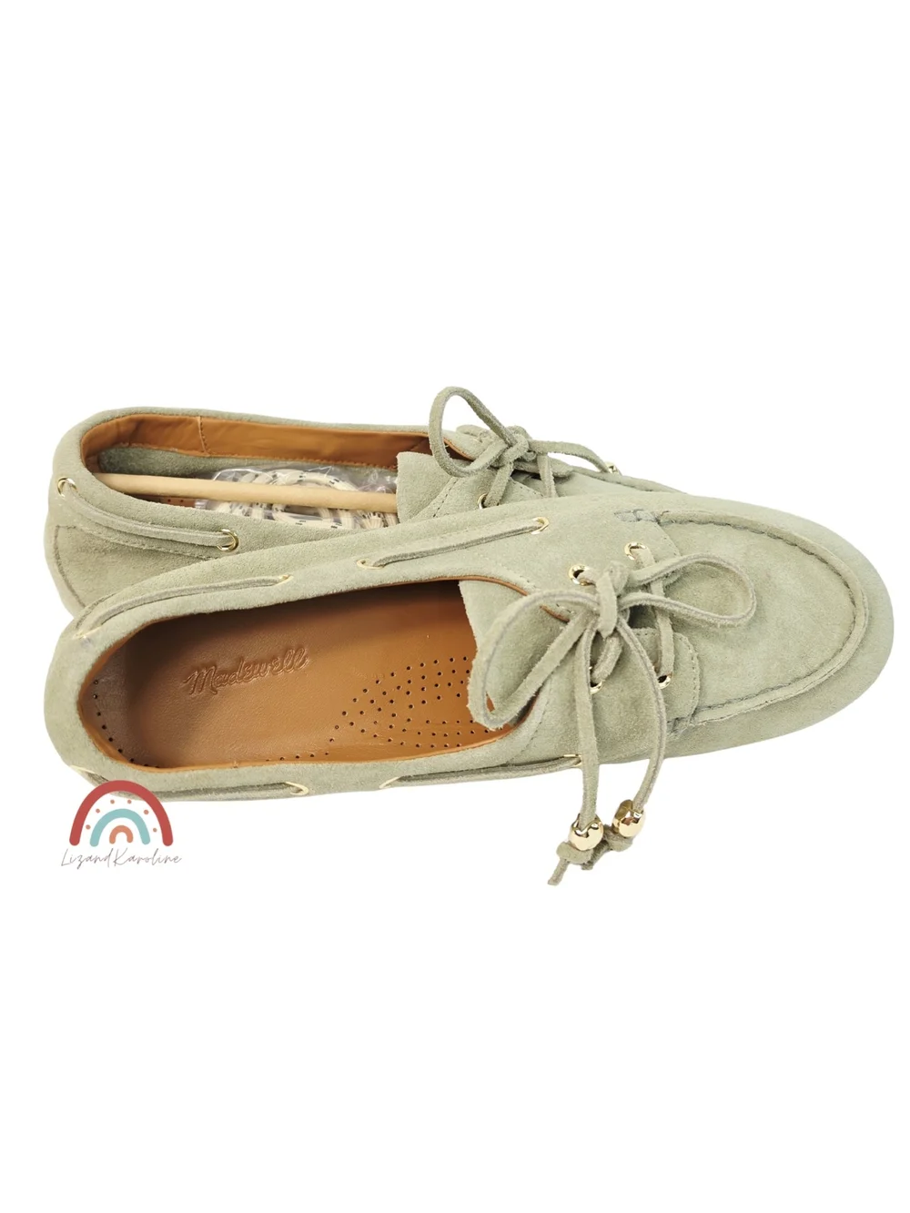 New! Madewell The Jamie Boat Shoe in Leather Suede Pale Fatigue 9 - Picture 13 of 15